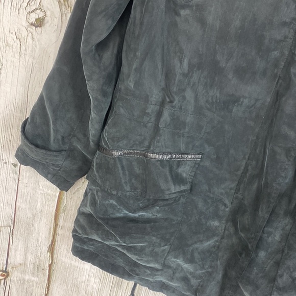 Maje Lambskin Leather Trim Anorak Jacket Size Medium - Picture 3 of 12